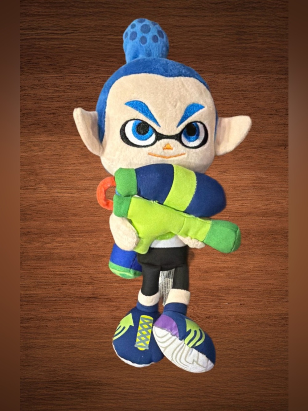 NINTENDO SPLATOON BOY INKLING BLUE MALE STUFFED DOLL. LITTLE BUDY PLUSH DOLL 10”